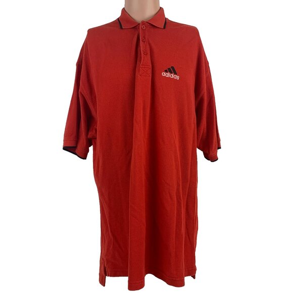 Vintage 90s Adidas Polo Shirt Mens Size XL Red Embroidered - Picture 2 of 6